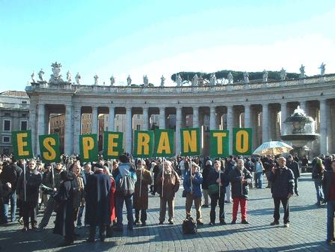 esperantisti in Piazza San Pietro
