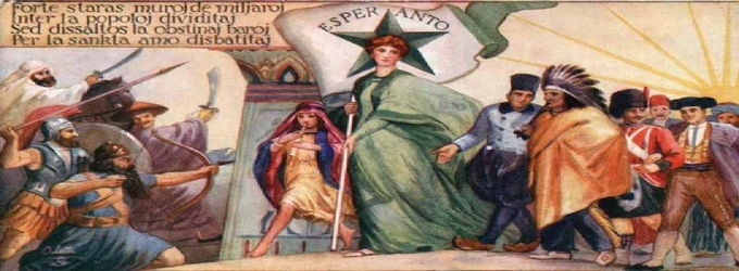 L'ideale esperantista in una cartolina d'epoca